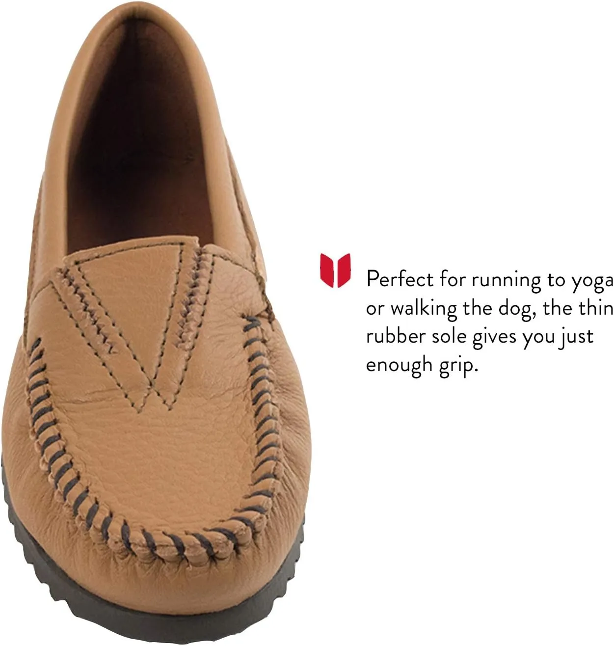 Minnetonka Women's Deerskin Gore Front Moccasin