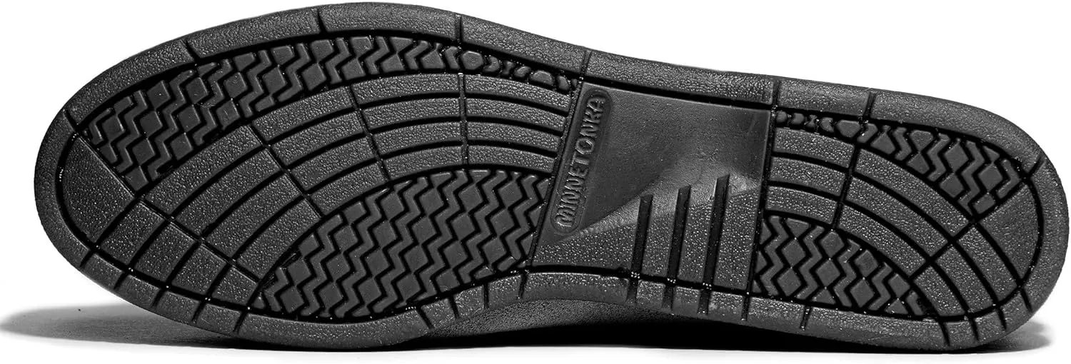 Minnetonka Women’s Tie Slip On —Moccasins for Women, Classic Leather Loafer Silhouette, Cushioned Footbed