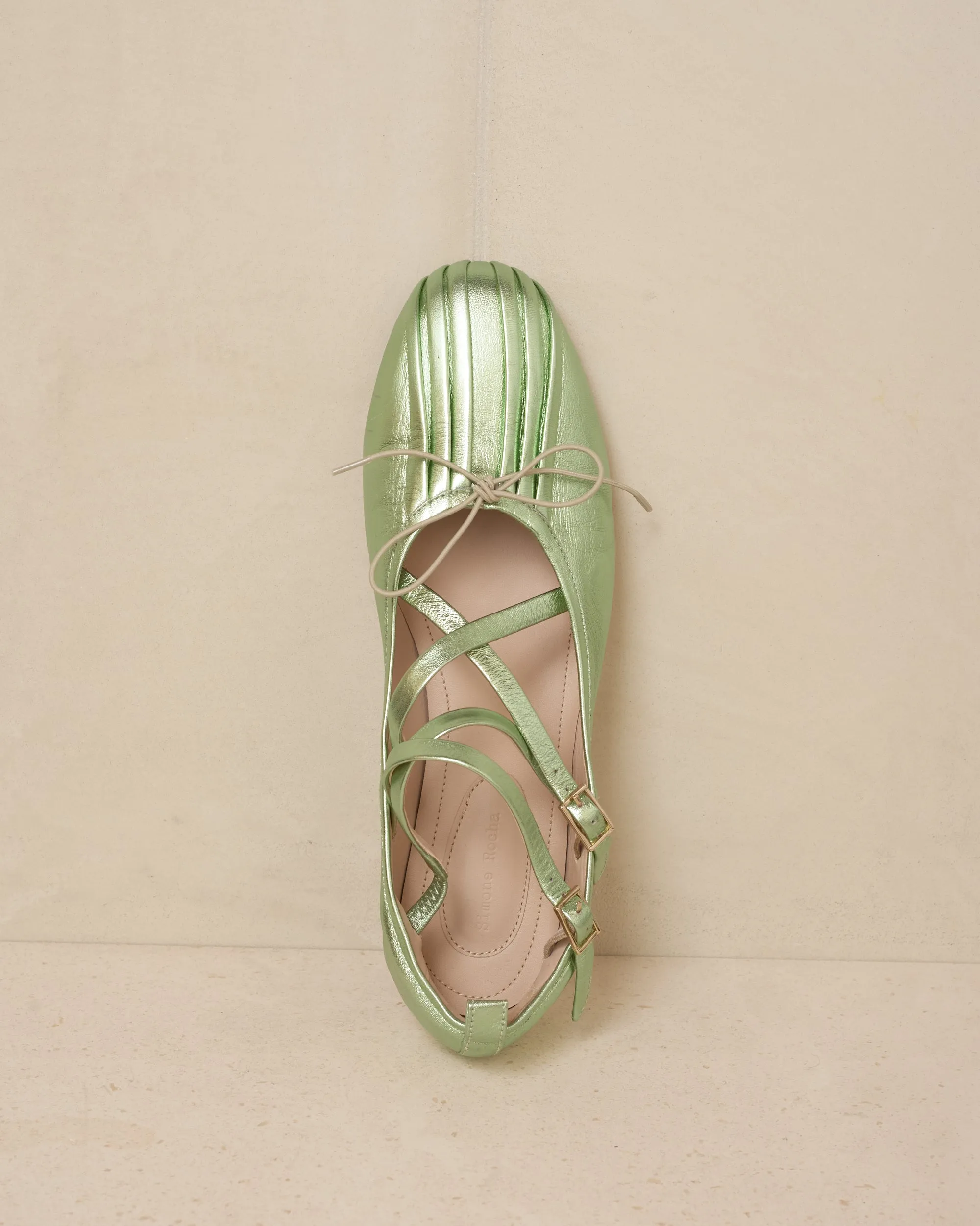 Mint Criss-Cross Ballerina Shoe