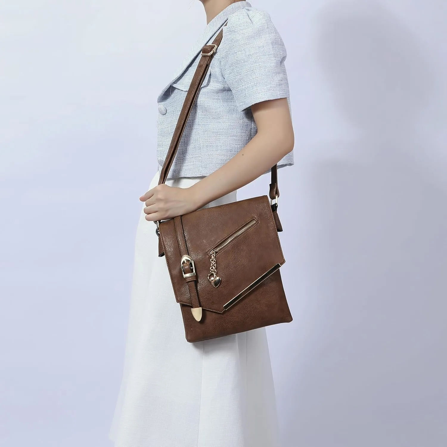 MKF Collection Crossbody Bags for Women, Sling bag Vegan Leather Shoulder bag Ladies Small Purse Handbag by Mia K