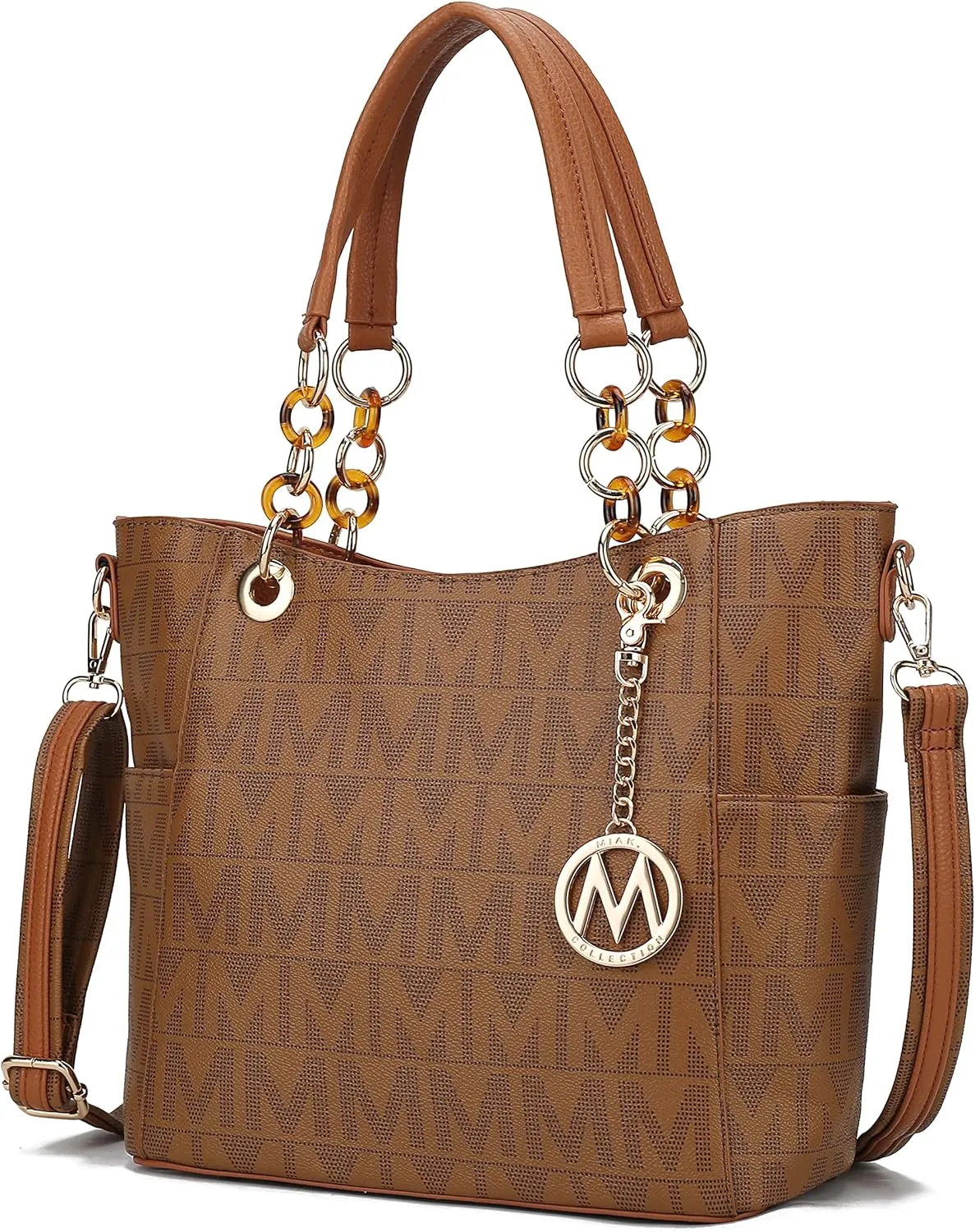 MKF Collection Shoulder Bag for Women, PU Leather Pocketbook Top-Handle Crossbody Purse Tote Satchel Handbag