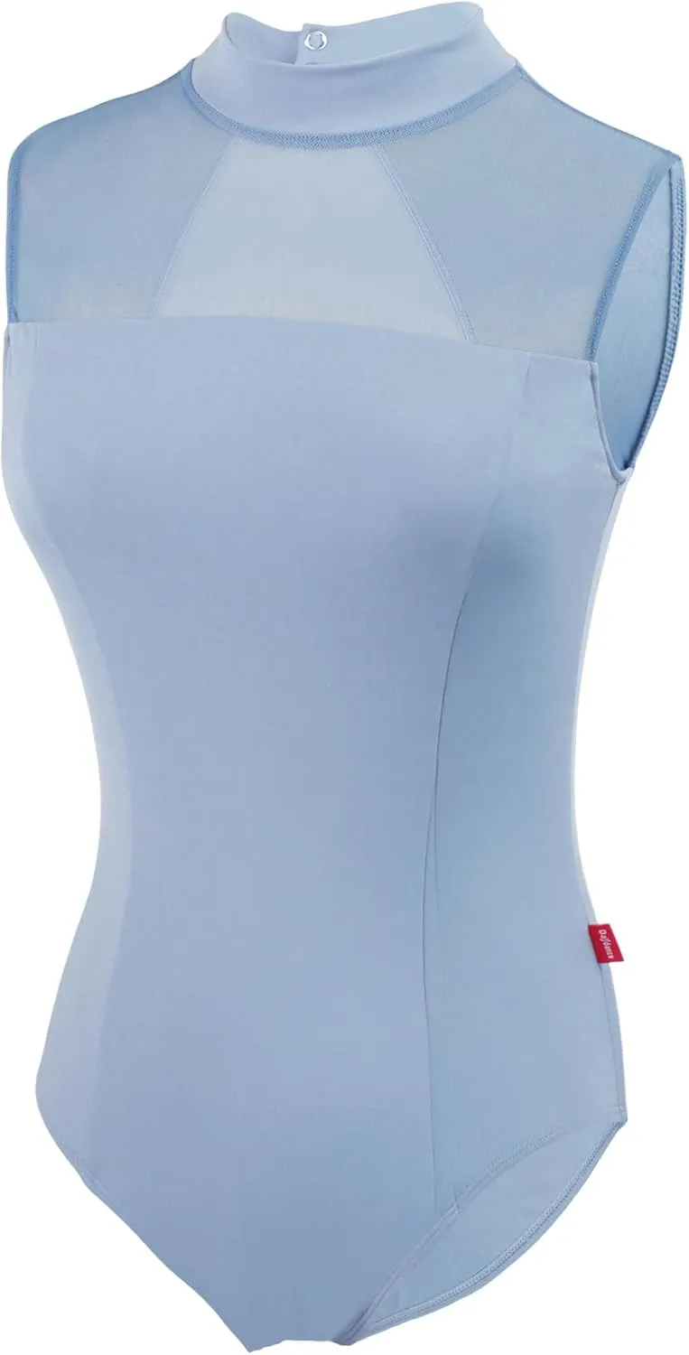Mock Neck Teen Girls Women Leotards for Ballet, Adult Sleeveless Spandex Dance Bodysuit