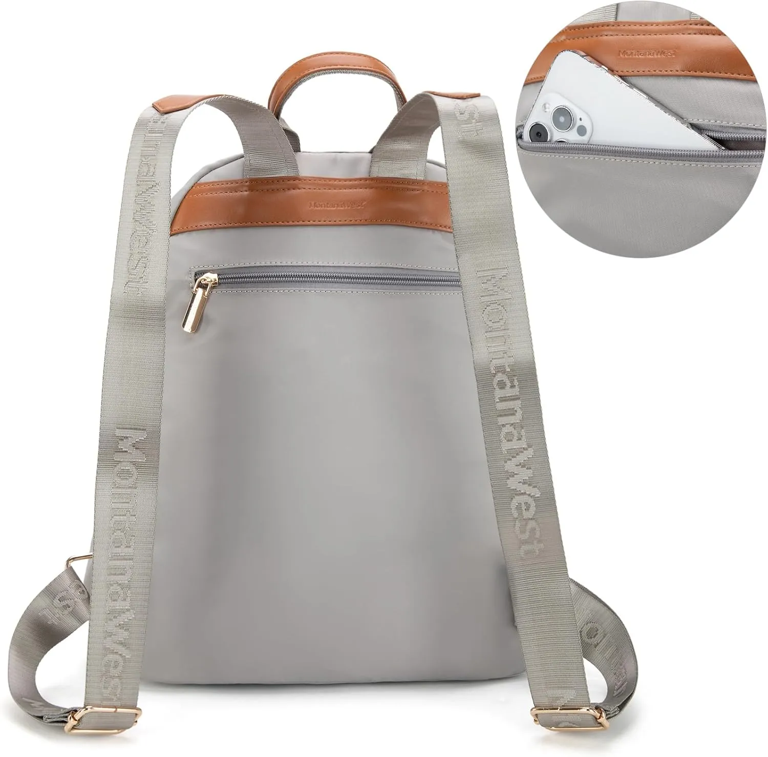 Montana West Medium Backpack for Women Lightweight Backpack Purse Casual Daypack for 13-Inche Laptop