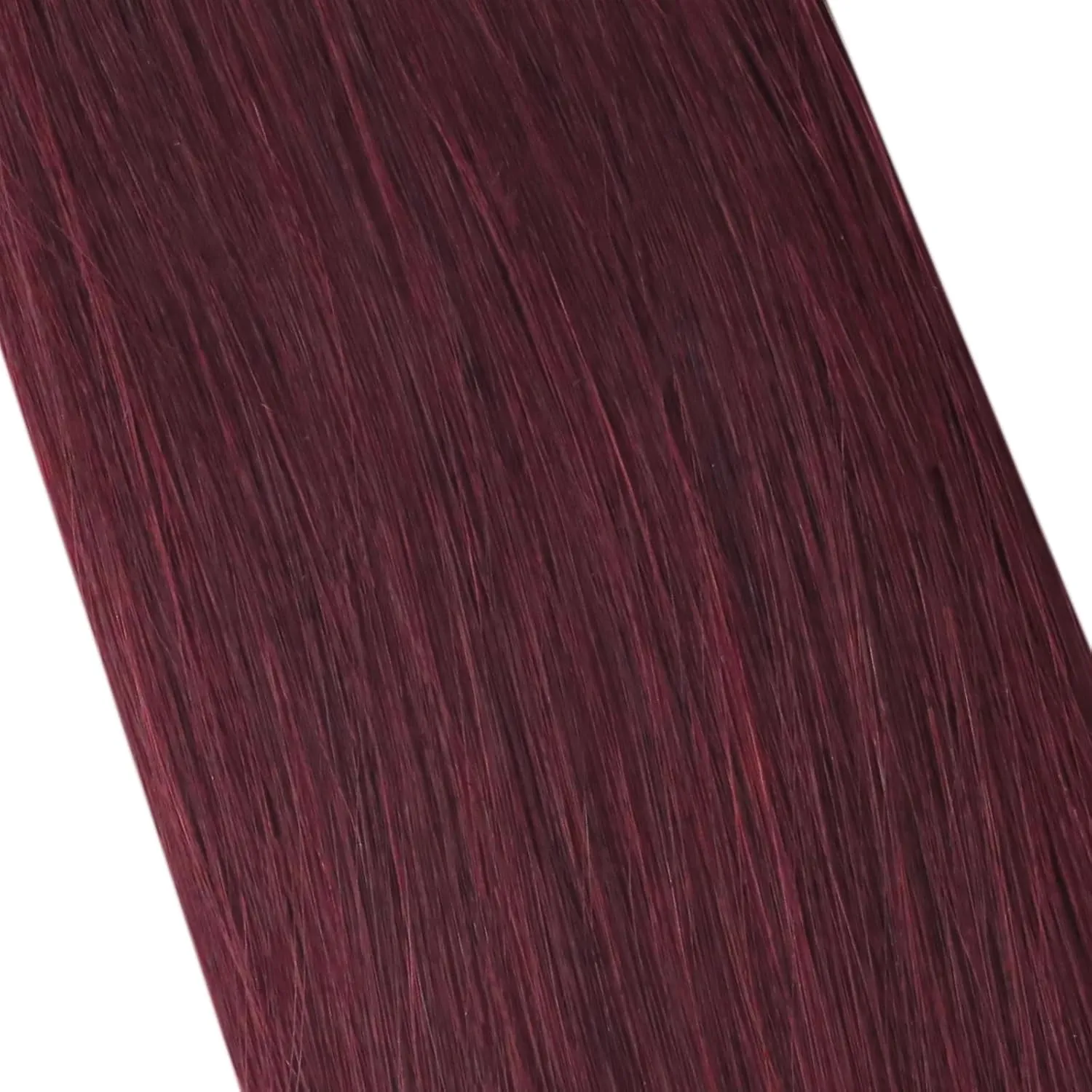 Moresoo Tape in Burgundy Hair Extensions Real Human Hair Tape in Extensions Wine Red Hair Extensions Glue in Human Hair Glue in Remy Extensions 18 Inch #99J 20pcs 50g