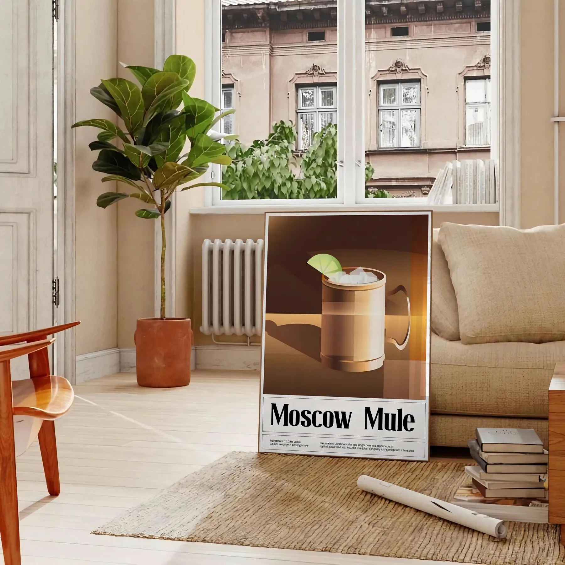 Moscow Mule Cocktail Wall Art