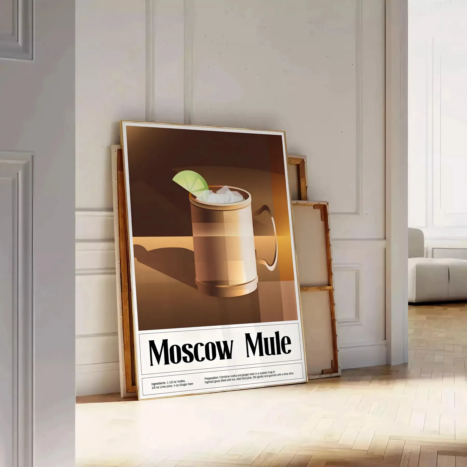 Moscow Mule Cocktail Wall Art