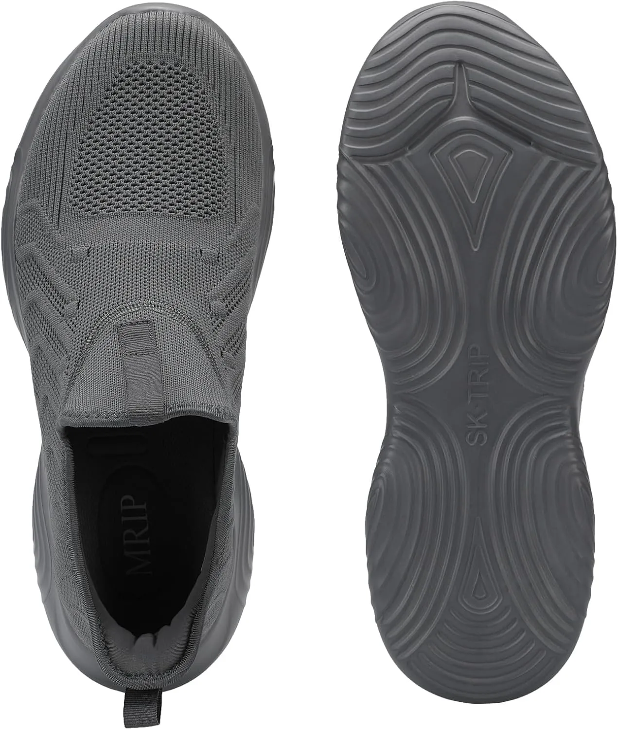 MRIP Mens Slip On Walking Shoes Lightweight Non Slip Gym Workout Running Shoes Mesh Breathable Cushion Fashion Tennis Athletic Casual Sneakers