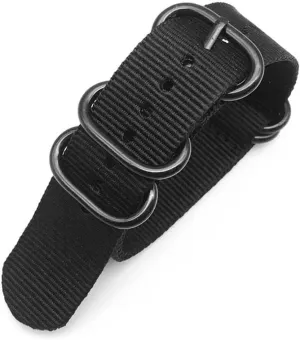 Multicolor Watch Strap Nylon Black Ring Buckle 18mm 20mm 22mm 24mm Striped Waterproof Replace Watch Accessories for Man Women