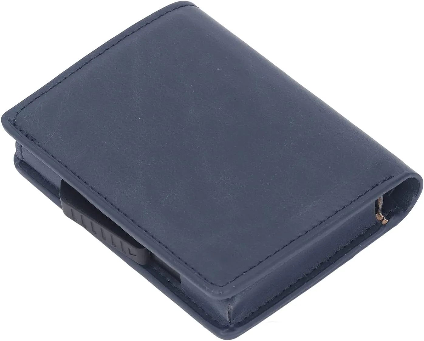 Multifunctional Card Bag, Radio Frequency Identification Devices Anti Loss Scratch Resistant Lightweight PU Leather Wallet Durable for Travel (Color : Blue)