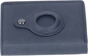 Multifunctional Card Bag, Radio Frequency Identification Devices Anti Loss Scratch Resistant Lightweight PU Leather Wallet Durable for Travel (Color : Blue)