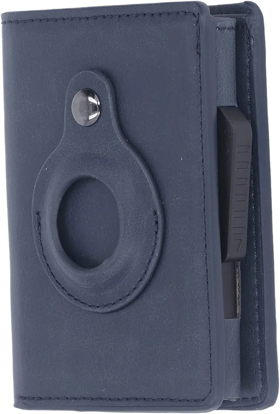 Multifunctional Card Bag, Radio Frequency Identification Devices Anti Loss Scratch Resistant Lightweight PU Leather Wallet Durable for Travel (Color : Blue)