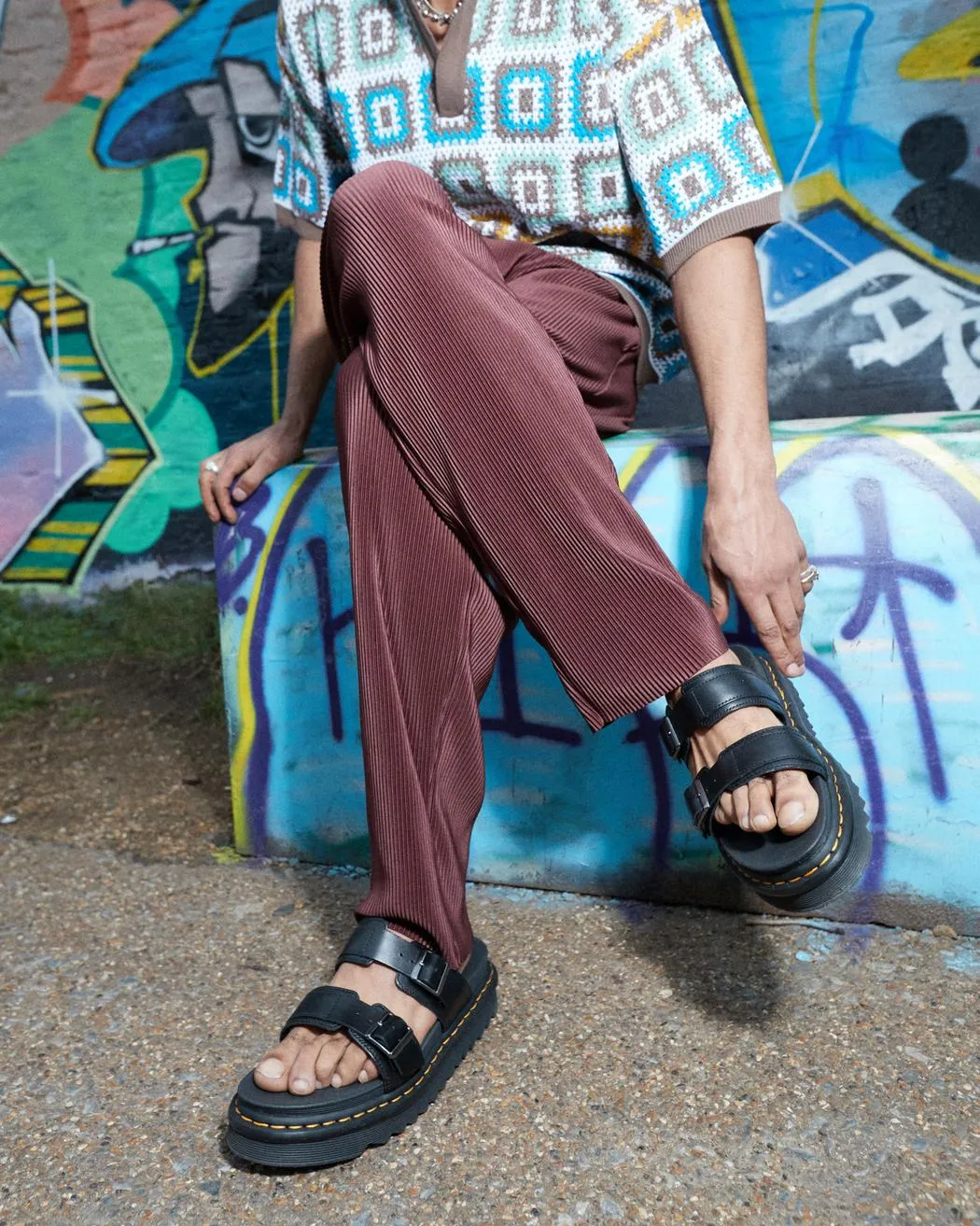Myles Slide Sandal Black