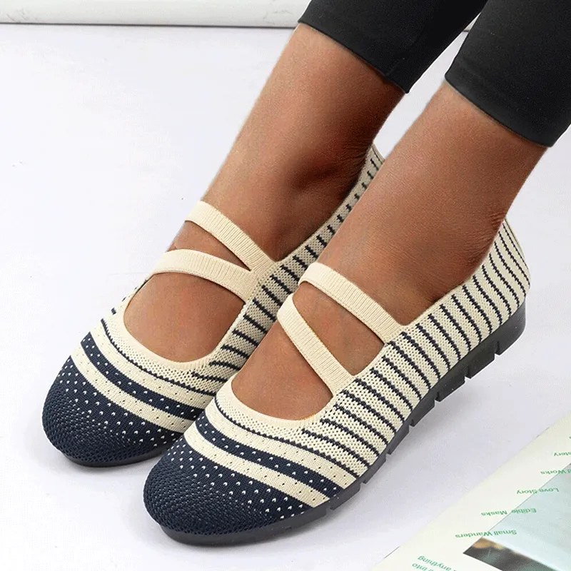 Nanccy Weaving Breathable Loafers  Comfortable Walking Casual Flats Shoes WF12