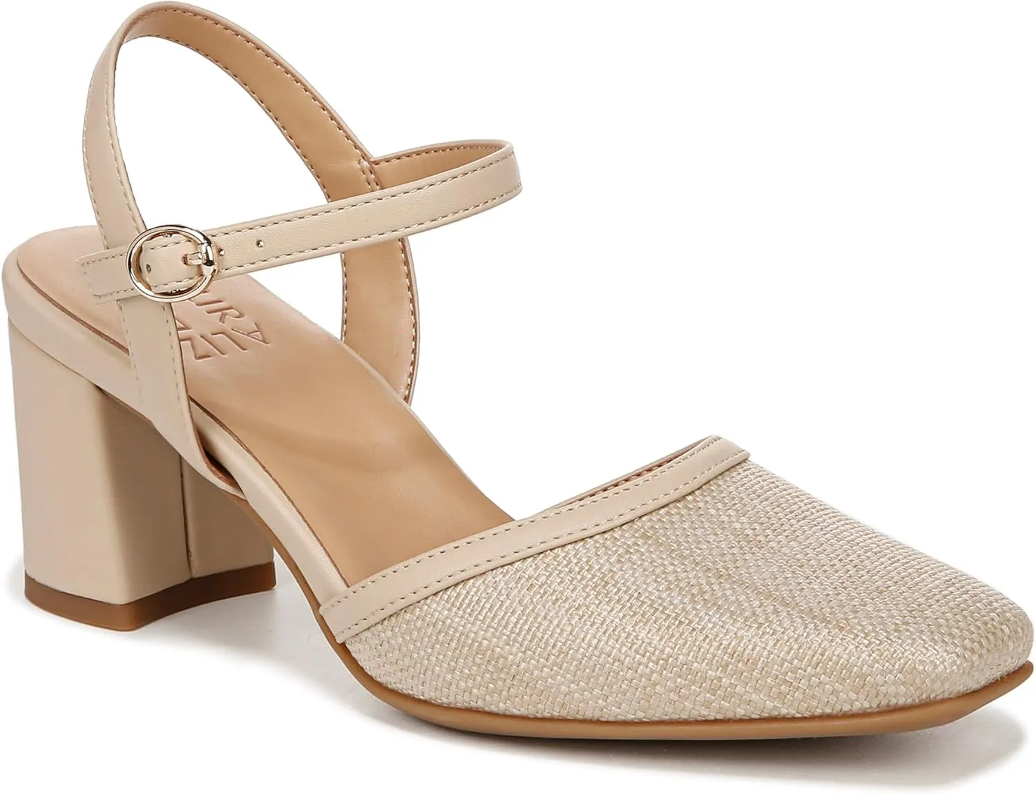 Naturalizer Women's Wave Ankle Strap Closed Toe Heeled Dress Shoe