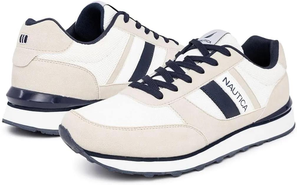 Nautica Men's Lace-Up Sneakers – Casual, Stylish, and Comfortable for Walking