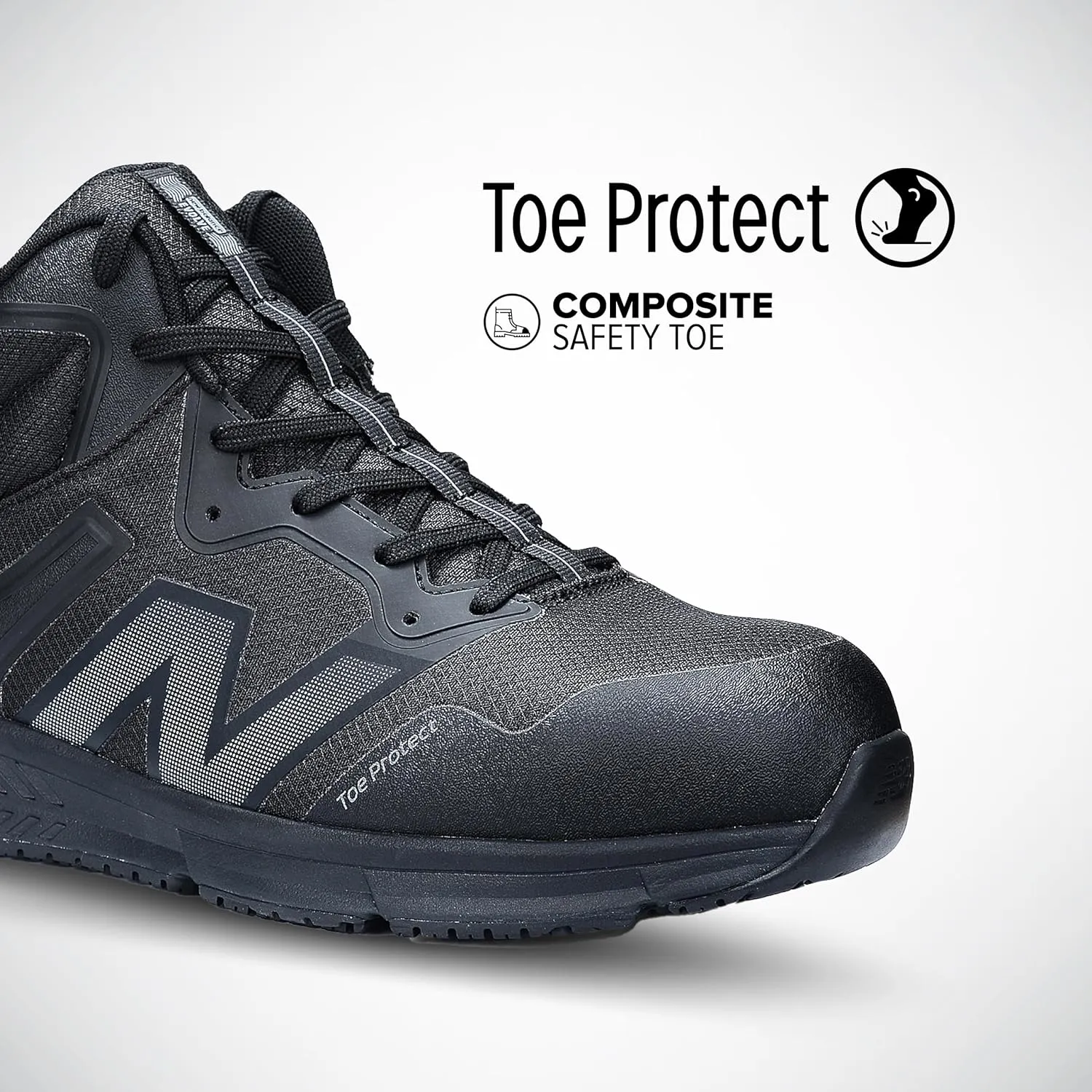 New Balance Evolve ESD Safety Shoes for Women - Non Slip Composite Toe Static Dissipative Electrical Hazard - Black