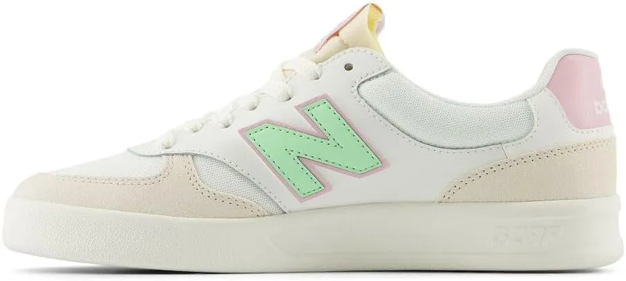 New Balance Men's 300 V3 Court Sneaker, Linen/Sea Salt/Mid Century Pink, 10.5 Wide