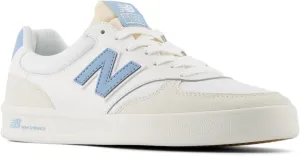 New Balance Men's 300 V3 Court Sneaker, Sea Salt/Chrome Blue/White, 11.5 Wide