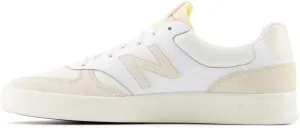 New Balance Men's 300 V3 Court Sneaker, White/Sea Salt/Linen, 10