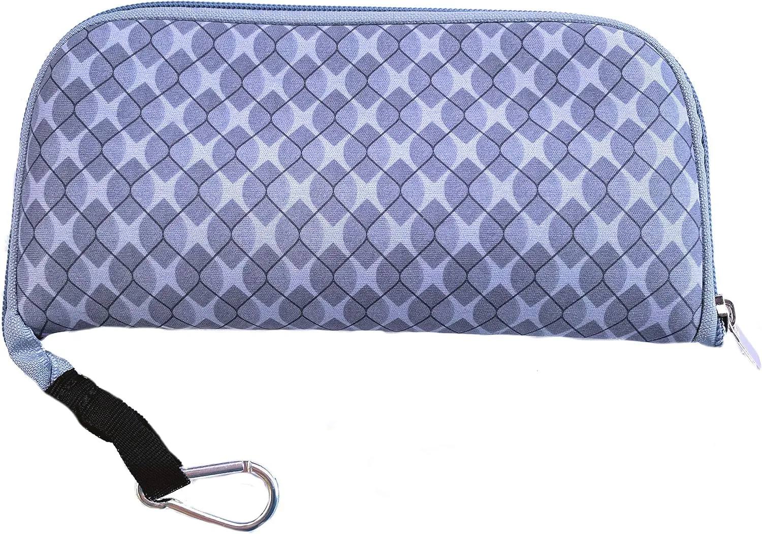 New Travel Mouse Case Electronics Organizer Bag | Laptop Cord Cable Accessory Pouch with Extra Rolled Up Travel Mouse Pad | Pouch Also Unzips Flat Into Mouse Pad (Grey Geo Waves)