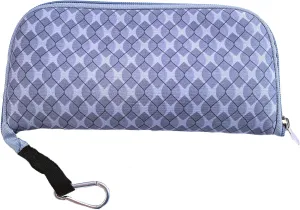 New Travel Mouse Case Electronics Organizer Bag | Laptop Cord Cable Accessory Pouch with Extra Rolled Up Travel Mouse Pad | Pouch Also Unzips Flat Into Mouse Pad (Grey Geo Waves)