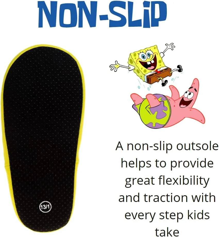 Nickelodeon Paw Patrol and SpongeBob Squarepants Slippers - Sponge Bob Chase Marshall Slipper Sandals - Plush Lightweight Warm indoor Comfort Soft Aline House Sandal (Toddler/Little Kid/Big Kid)