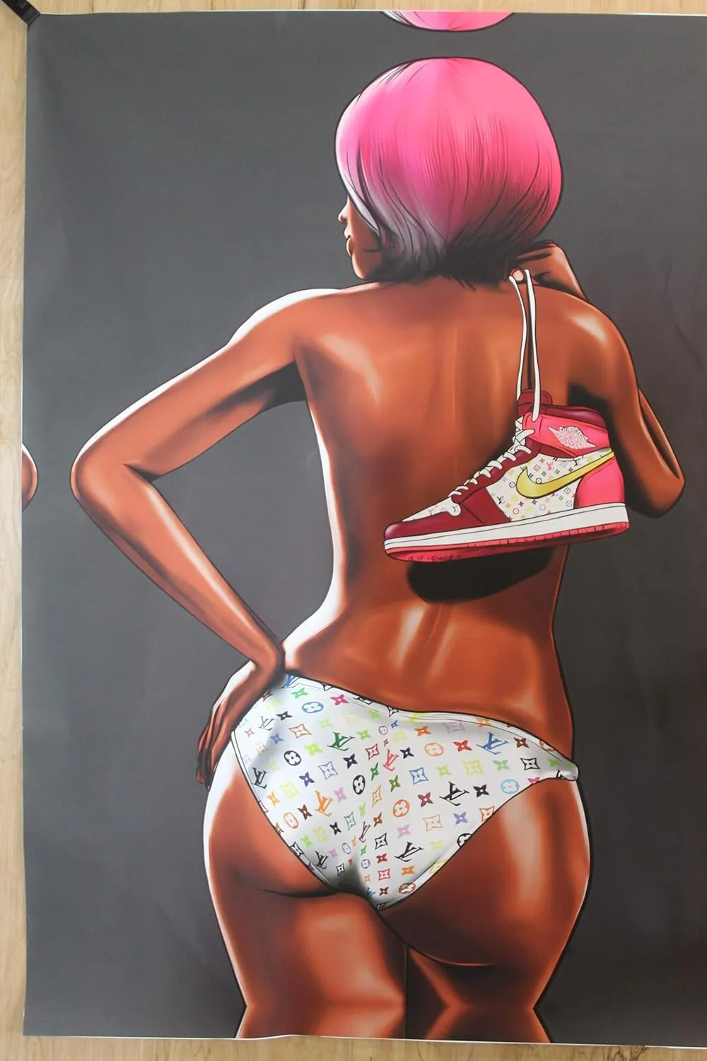 NIFAO Louis Vuitton Retro Nike Jordan 1 fashion Giant Unstretched painting, 44"x64"