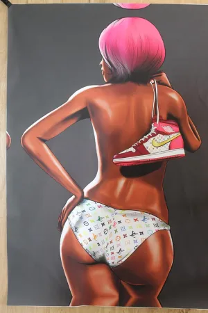NIFAO Louis Vuitton Retro Nike Jordan 1 fashion Giant Unstretched painting, 44"x64"