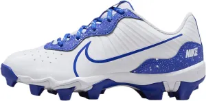 Nike Alpha Huarache 4 Keystone Little/Big Kids' Baseball Cleats (DJ6525-105, White/Hyper Royal) Size 5