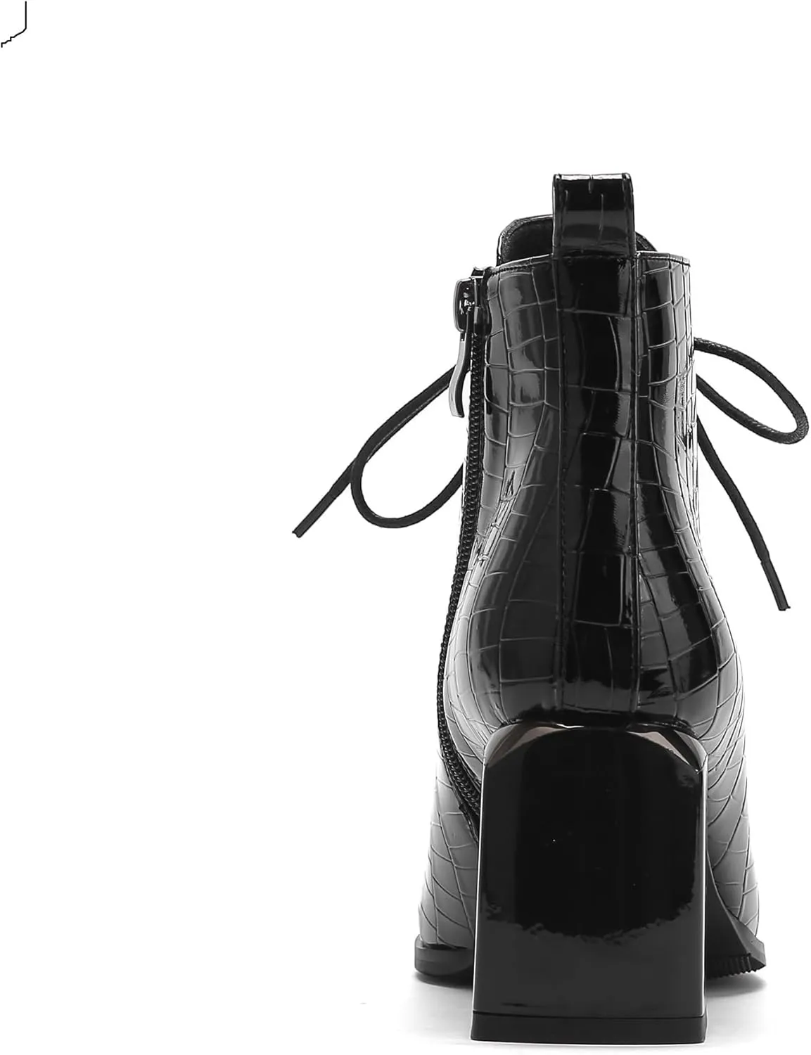 Ninety Union FANTASTIC Crocodile Patent Lace Up Bootie