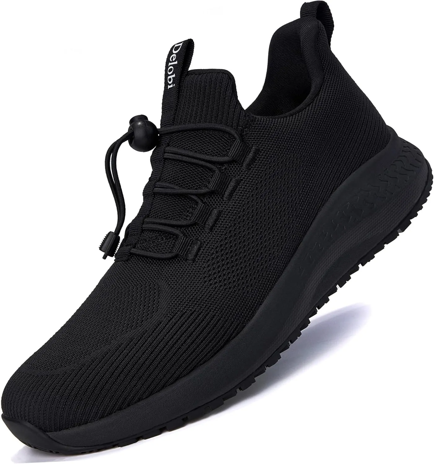 Non Slip Shoes for Men Food Service, Waterproof Work Shoes Restaurant,Slip On Resistant Sneakers, Breathable, Lightweight Walking Shoes for Kitchen and Restaurant Work Black
