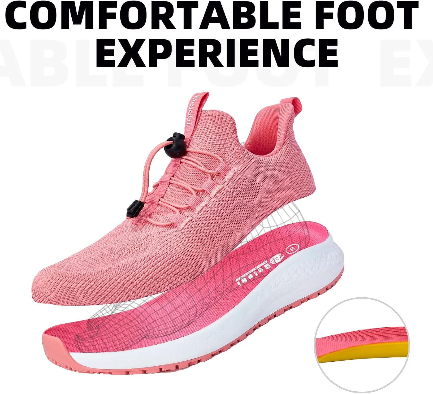 Non Slip Shoes for Women - Food Service & Restaurant, Waterproof Breathable, Lightweight Slip Resistant Sneakers for Kitchen & Nurse