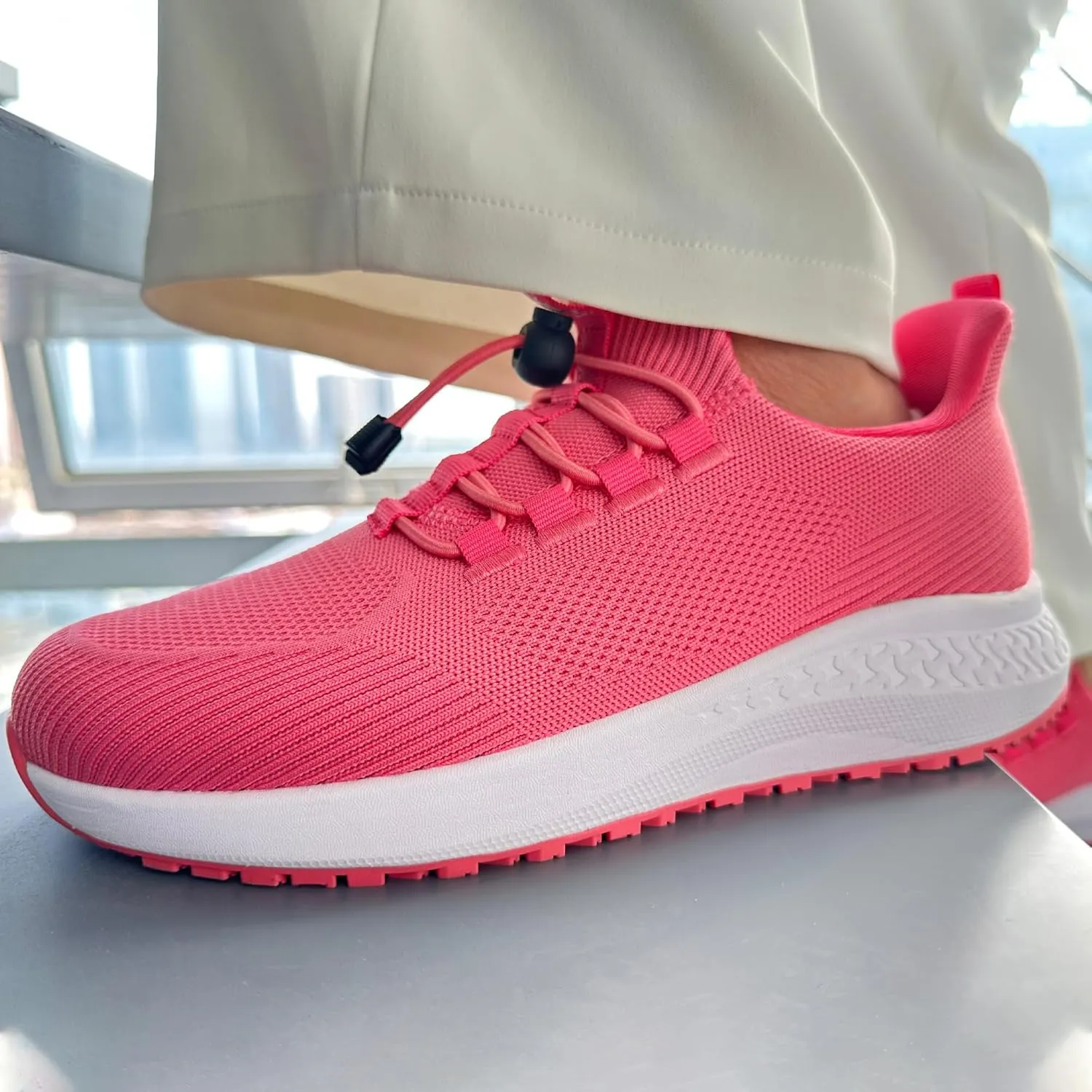 Non Slip Shoes for Women - Food Service & Restaurant, Waterproof Breathable, Lightweight Slip Resistant Sneakers for Kitchen & Nurse