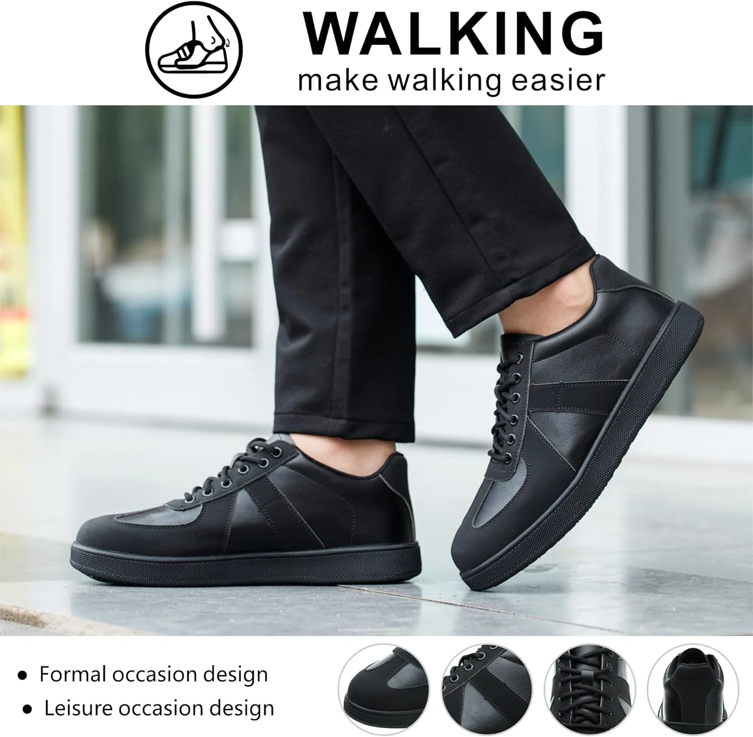 Non Slip Waterproof Work Shoes for Men Women丨Slip-On Lightweight Casual Walking Loafers