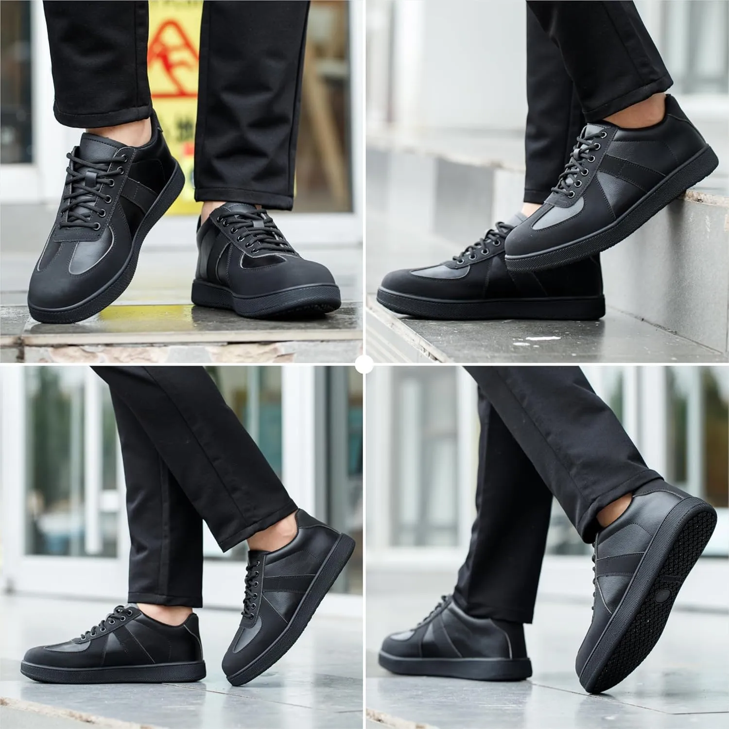 Non Slip Waterproof Work Shoes for Men Women丨Slip-On Lightweight Casual Walking Loafers