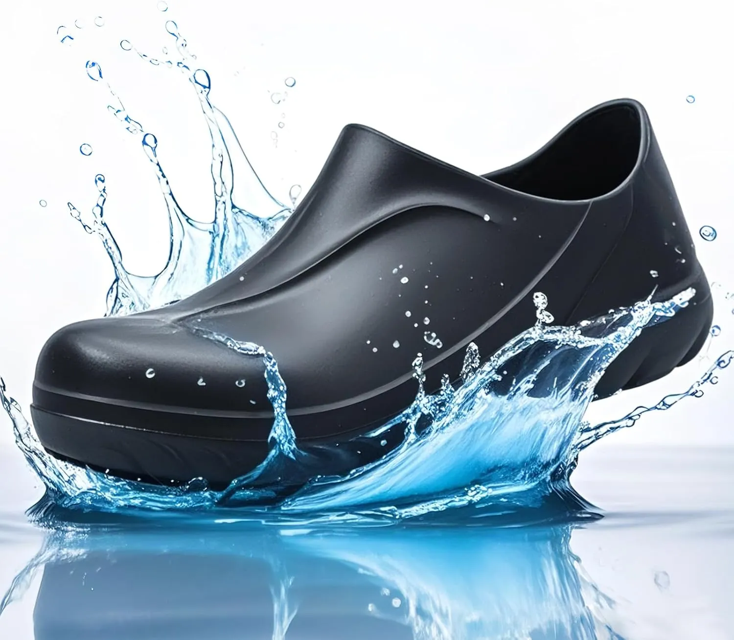 Non Slip Work Shoes for Men Lightweight Non Slip Clogs Men's Slip-Resistant Chef Shoes Slip-on Food Service Shoe for Restaurant, Nursing Shoe