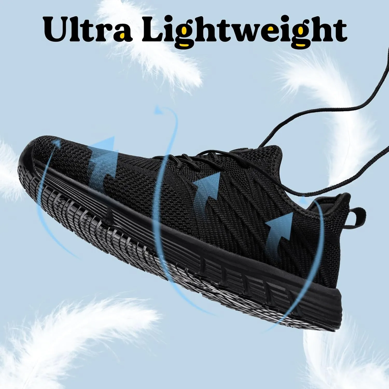 Non Slip Work Shoes for Mens Slip On Sneakers Waterproof Chef Kitchen Shoe Comfortable Slip Resistant Restaurant Footwear Hombre Zapatos de Trabajo, Black