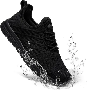 Non Slip Work Shoes for Mens Slip On Sneakers Waterproof Chef Kitchen Shoe Comfortable Slip Resistant Restaurant Footwear Hombre Zapatos de Trabajo, Black
