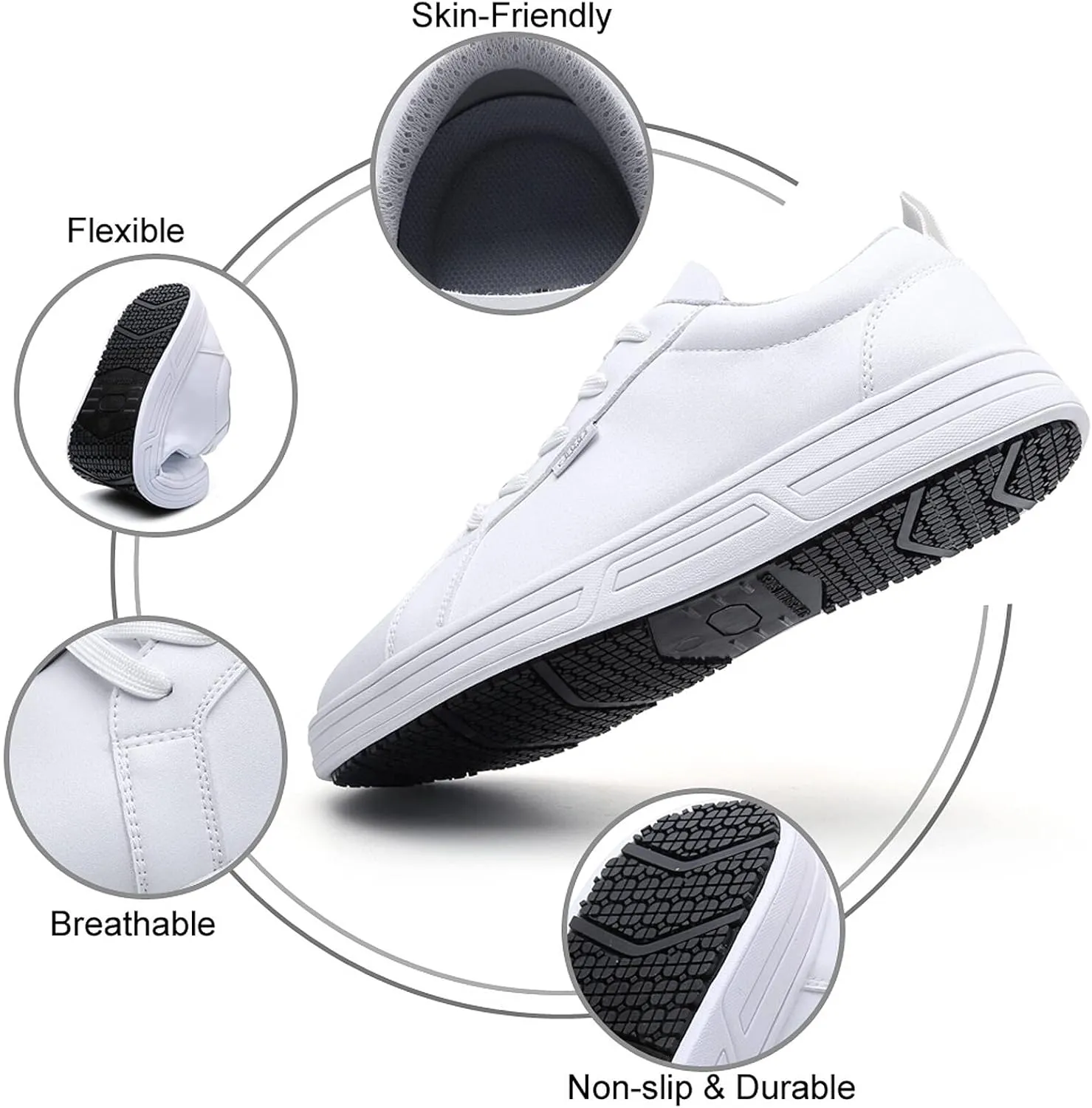 Non Slip Work Shoes Women Food Service Suitable for Restaurant Crew Nursing Shoe