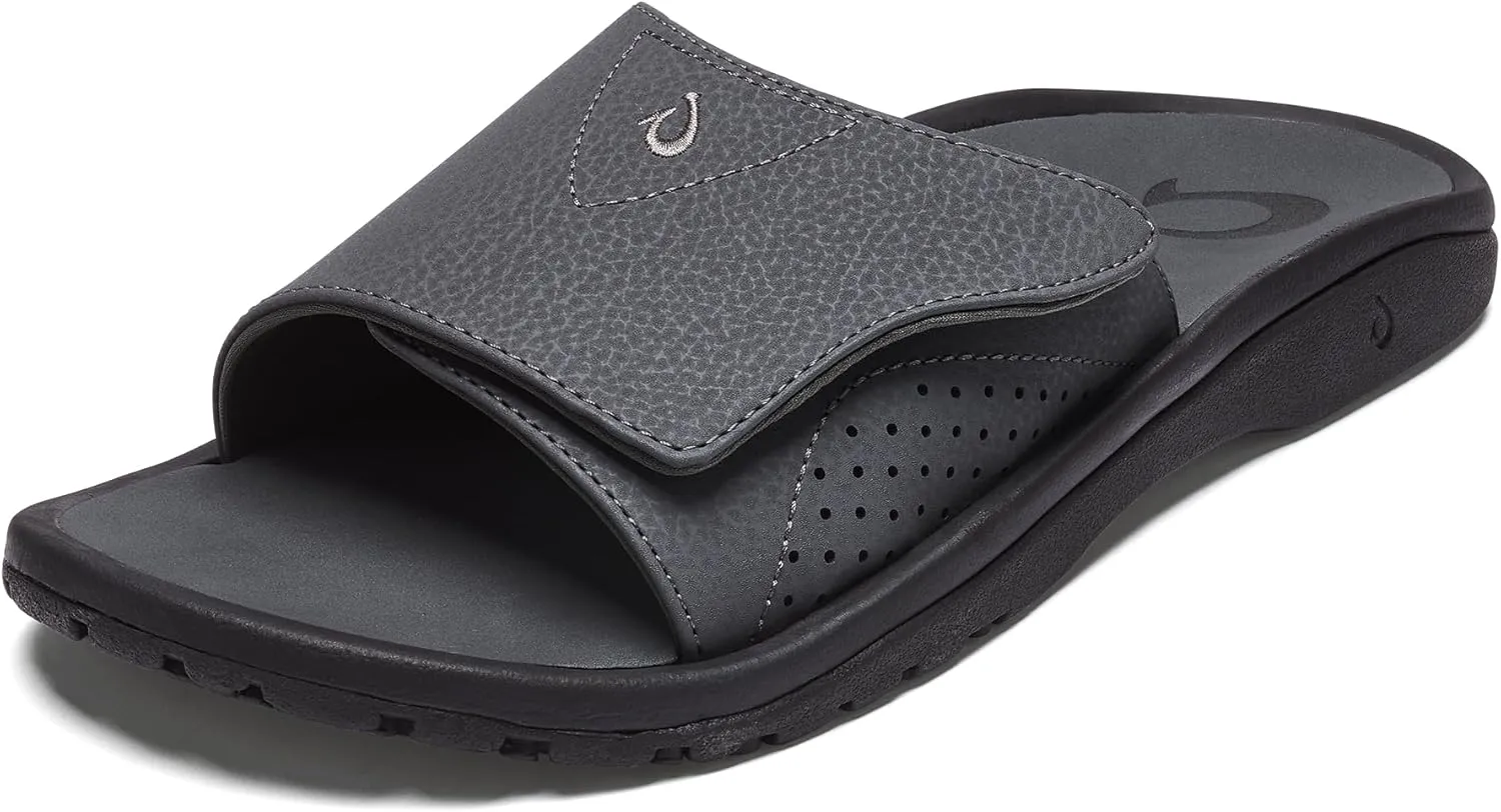 OLUKAI Nalu Slide Men's Versatile Slide Sandals, Water-Friendly & Adjustable Straps, Lightweight & Durable, All-Day Comfort & Support