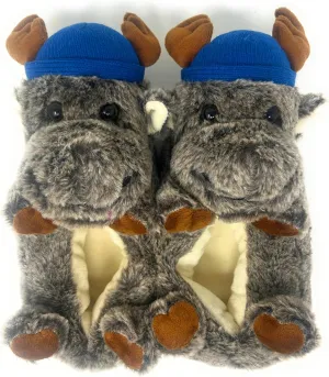 ooohyeah Kids Fuzzy Funny Animal Slippers, Cute Non-Slip Winter Warm House Shoes for Boys & Girls, Shoe Size 1-4