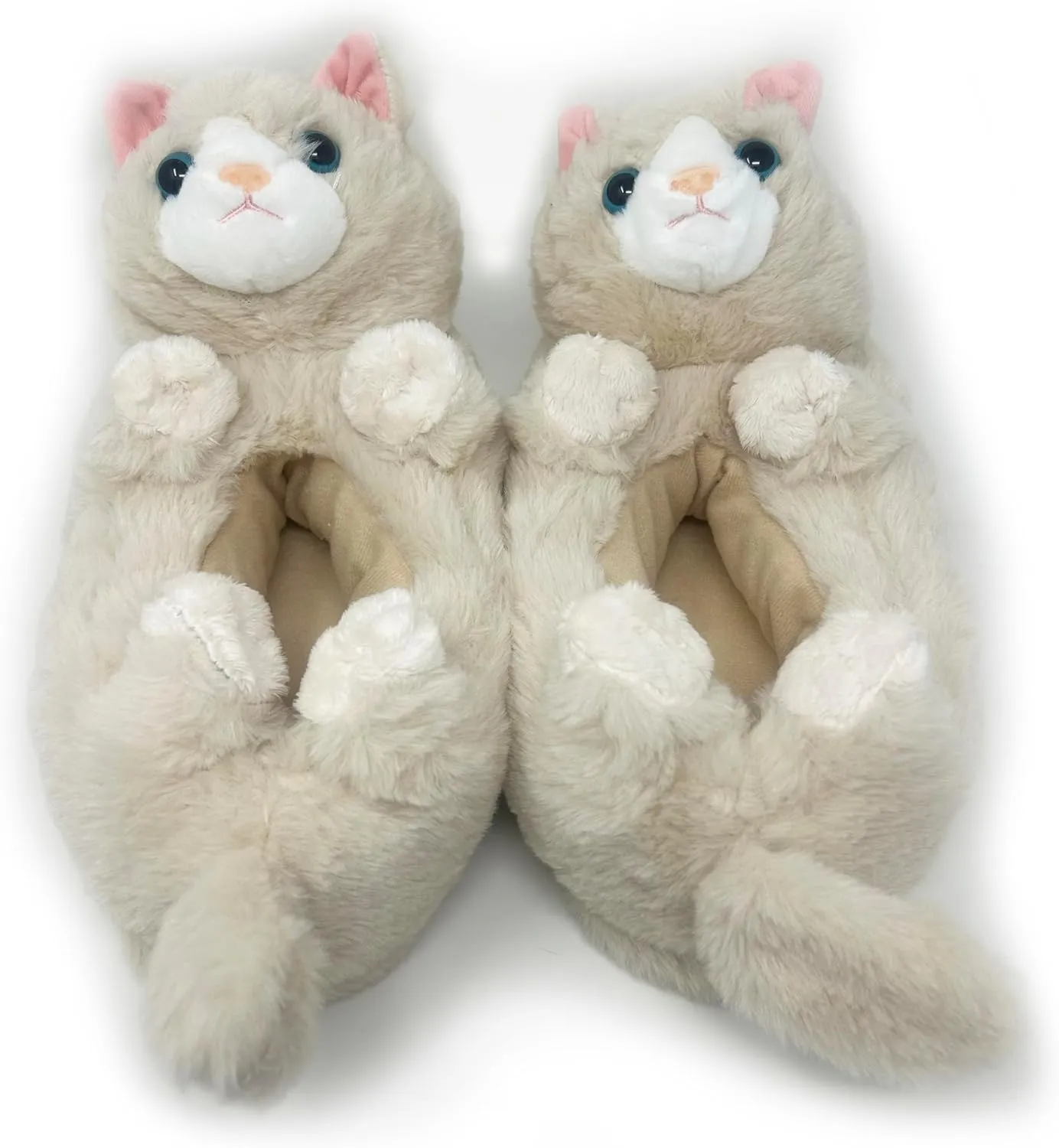 ooohyeah Kids Fuzzy Funny Animal Slippers, Cute Non-Slip Winter Warm House Shoes for Boys & Girls, Shoe Size 1-4