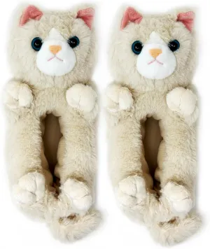 ooohyeah Kids Fuzzy Funny Animal Slippers, Cute Non-Slip Winter Warm House Shoes for Boys & Girls, Shoe Size 1-4