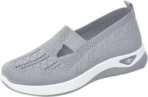 Orthopedic Shoes for Women Breathable Soft Walking Shoe Shoes Arch Support Slip On Sneakers Comfort Work Sneakers Woven Mesh Up Casual Running Going Out Flat Sneaker