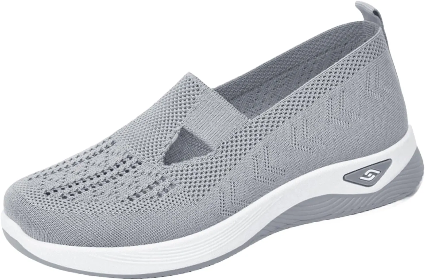 Orthopedic Shoes for Women Breathable Soft Walking Shoe Shoes Arch Support Slip On Sneakers Comfort Work Sneakers Woven Mesh Up Casual Running Going Out Flat Sneaker