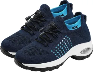 Orthopedic Sneakers for Women Slip-On Breathable Mesh Trainers Fashion Comfortwear Ortho Shoes Casual Ladies Air Cushion Athletic Shoes Lightweight Breathable Walk Shoe