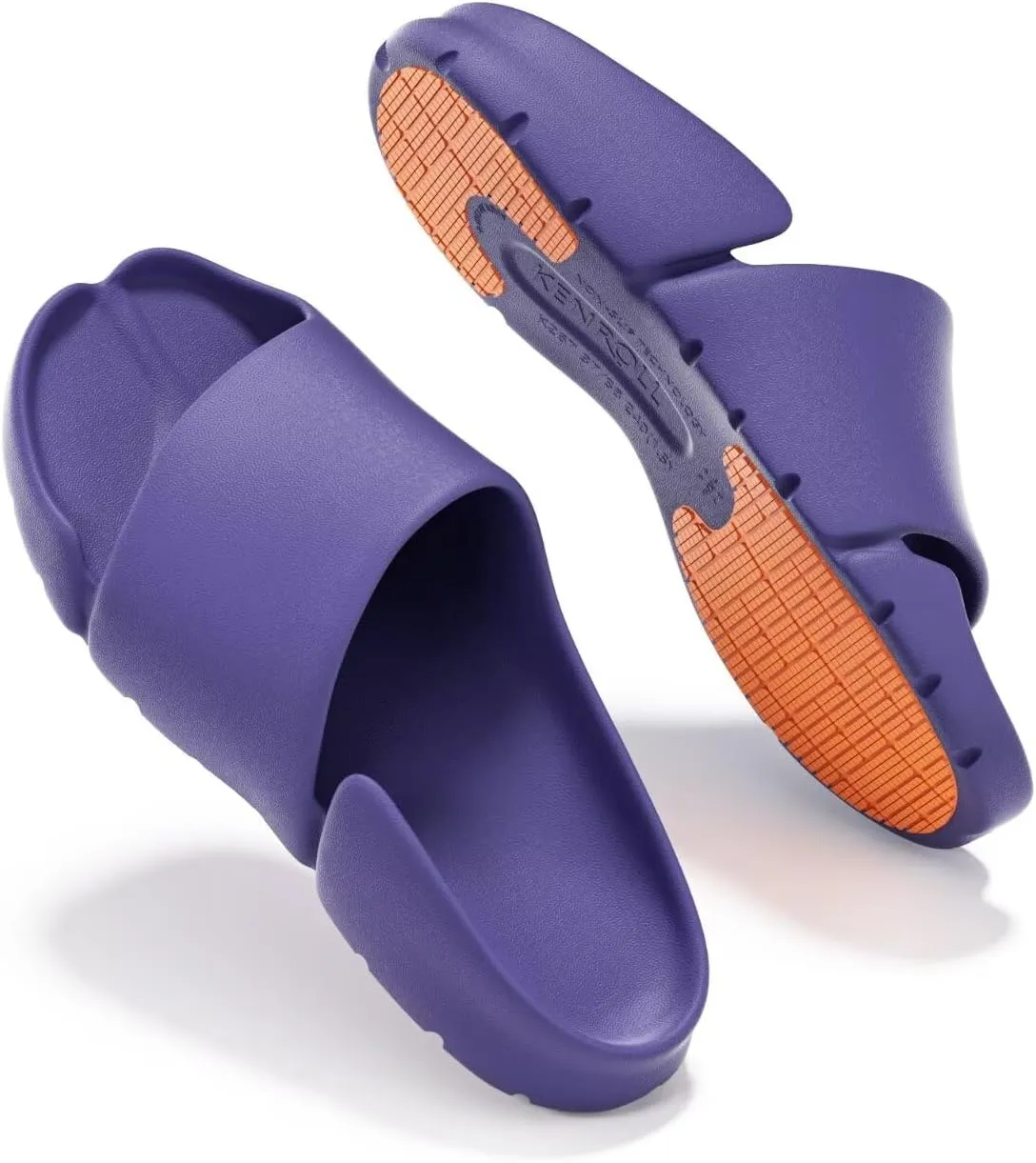 Outdoor Slide Sandals, Non Slip Summer Slippers for Women and Men, Indoor Lightweight House Shower Shoes