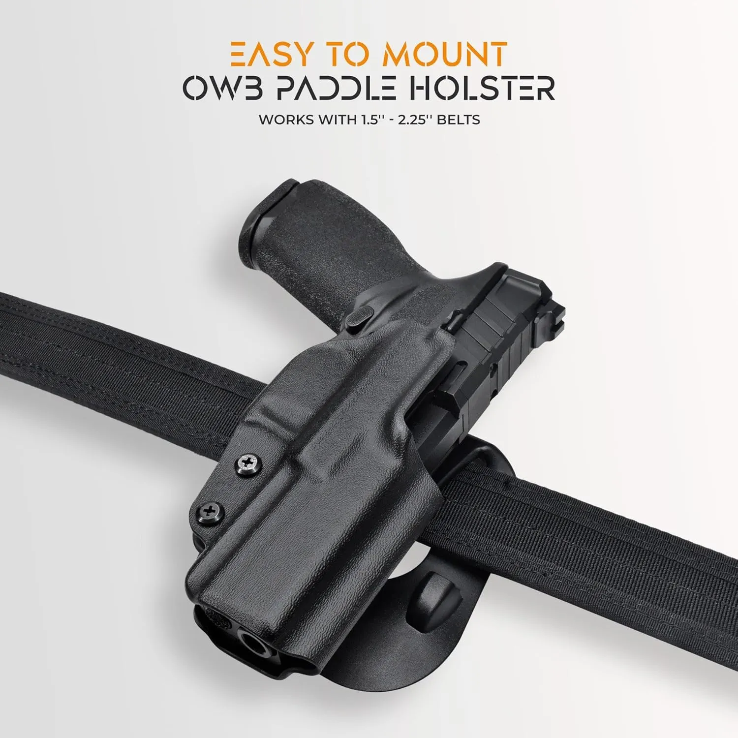 OWB Paddle Holster Fits Shadow Systems MR920L Outside The Waistband Carry Gun Holster Kydex American Made OWB with Paddle Attachment