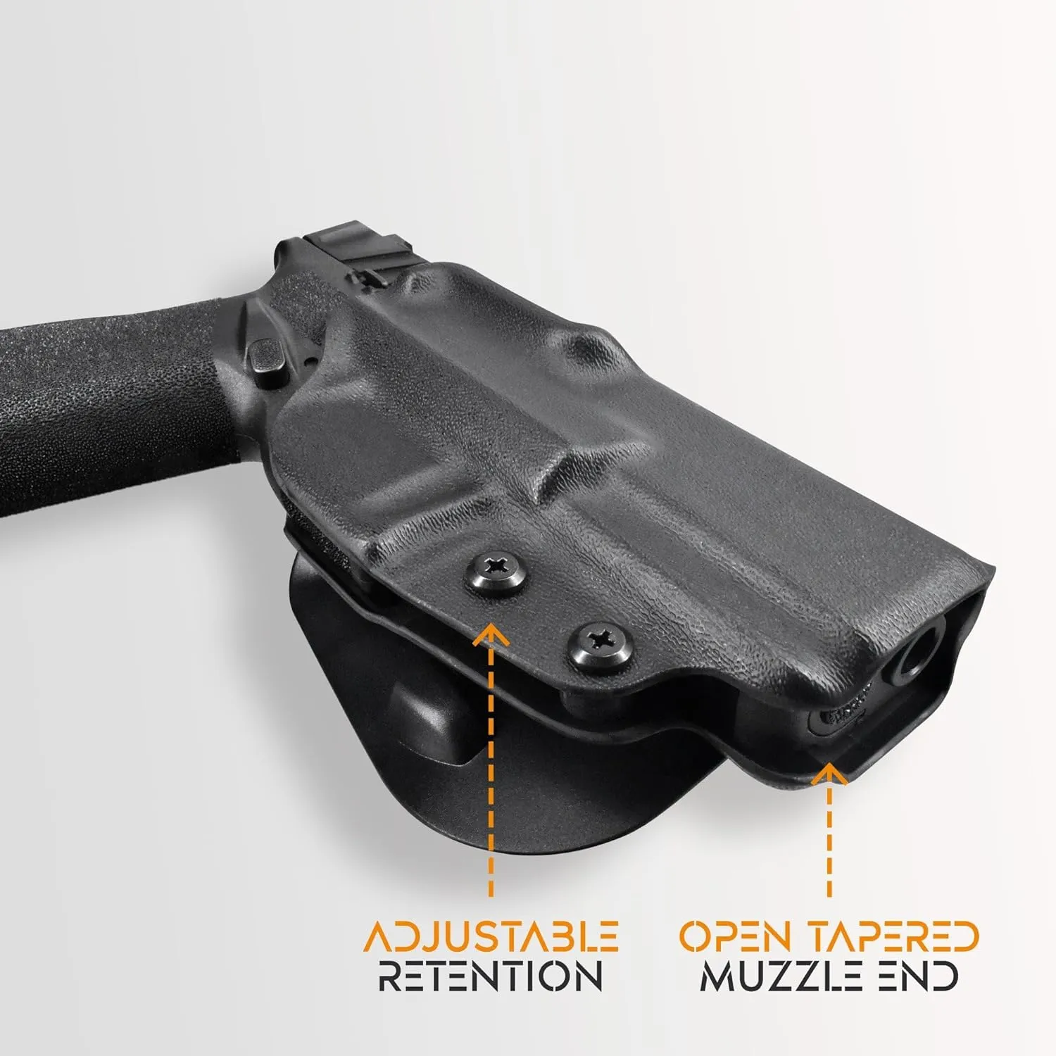 OWB Paddle Holster Fits Shadow Systems MR920L Outside The Waistband Carry Gun Holster Kydex American Made OWB with Paddle Attachment