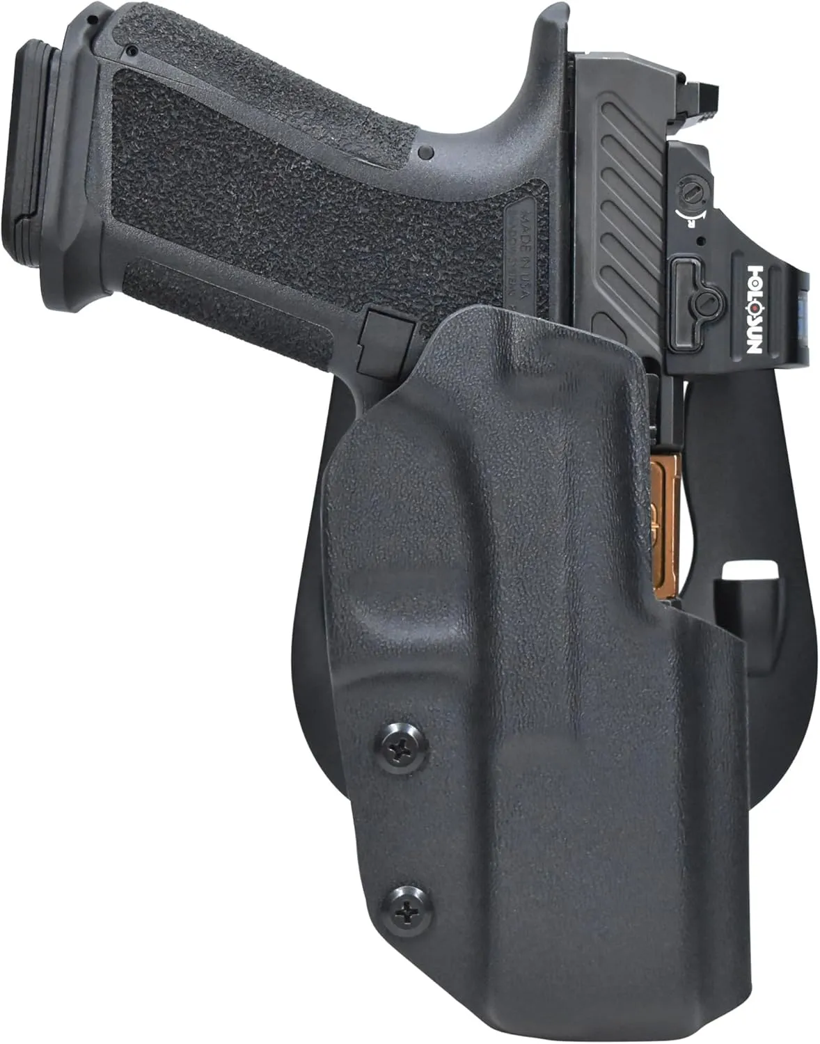 OWB Paddle Holster Fits Shadow Systems MR920L Outside The Waistband Carry Gun Holster Kydex American Made OWB with Paddle Attachment